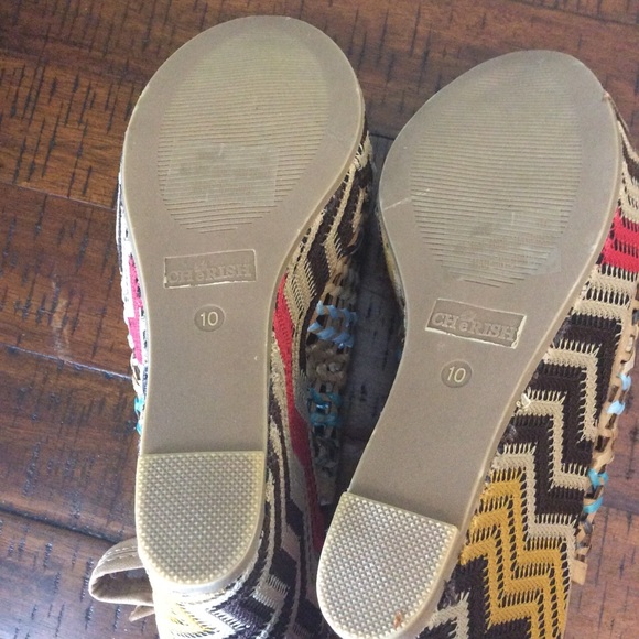 Cherish Shoes Zigzag Knit Jute Wedge Jane Platform Poshmark